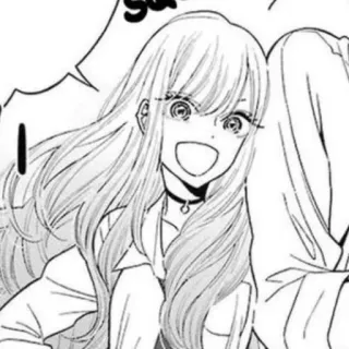 📀 Anime, Manga, Fille, Sourire, Joyeux, Femme, Dessin animé telegram sticker
