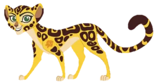 🐯 Fuli The Lion Guard guépard, animal, dessin animé, Disney, La Garde du Roi Lion, Fuli telegram sticker