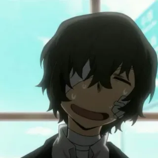 🗝 Osamu Dazai Bungou Stray Dogs アニメ, 漫画, 太宰, 文豪ストレイドッグス, 泣く, 悲しい telegram sticker