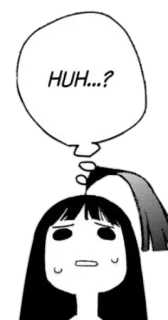 🤨 HUH...? kartun, anime, manga, bertanya-tanya, bingung, gadis whatsapp sticker
