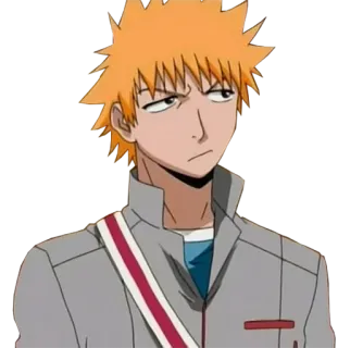 😒 Ichigo Kurosaki Bleach Anime, Manga, Ichigo, Bleach, Postać whatsapp sticker