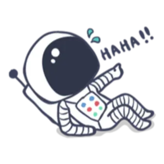 😂 HAHA!! astronauta, espaço, engraçado, desenho animado, borboleta telegram sticker