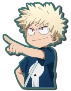 👆 Bakugo My Hero Academia anime, manga, My Hero Academia, Bakugo, sticker telegram sticker