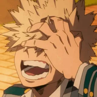 🎭 Bakugo Katsuki My Hero Academia Anime, Karakter, Manga, Marah, Bakugo, Katsuki telegram sticker