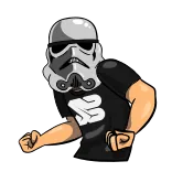 😡 Stormtrooper, Star Wars, Áo giáp, Mũ bảo hiểm, Nhân vật, Hoạt hình, Quân đội telegram sticker