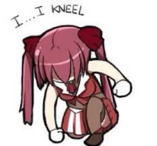 🙏 I... I KNEEL Anime, kniend, Cartoon, Manga telegram sticker
