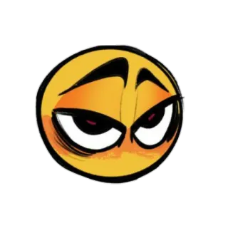 🙃 Emoji, Faccia, Espressione, Cartone animato, Arrabbiato, Umore telegram sticker