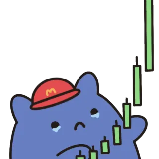 💸 bolsa, finanzas, inversión, mercado bajista, dibujo, triste telegram sticker