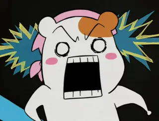 😱 Anime, Zły, Kreskówka, Krzyczący, Emocjonalny telegram sticker