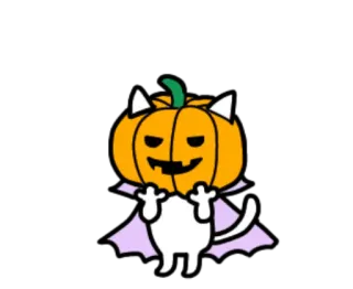Halloween cat @Mycute_stickers telegram stickers
