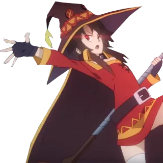 🚀 Megumin Konosuba Anime, Magia, Explosión, Mago, Megumin, Konosuba telegram sticker