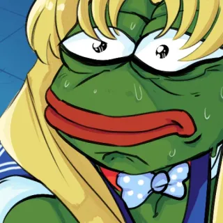 🌕 Pepe, Sailor Moon, Mème, Mème Internet, Grenouille, Dessin animé, Parodie telegram sticker