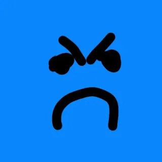 😠 zangado, rosto, emoção, desenho animado, desenho telegram sticker