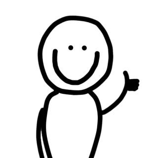 👍 monigote, dedo corazón, gesto ofensivo, dibujo animado, humor, grosero telegram sticker