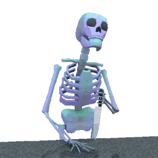 🔪 scheletro, spaventoso, ossa, morte, non morto whatsapp sticker