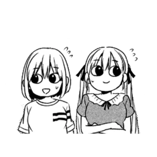 😧 anime, manga, cartoon, girls, cute, art, illustration telegram sticker