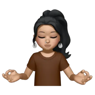 🧘‍♀️ Emoji, Meditation, Zen, Friedlich, Entspannend whatsapp sticker