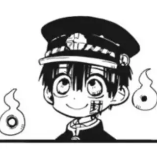 🥢 Hanako-kun Toilet-Bound Hanako-kun anime, manga, character, Hanako, supernatural, ghost telegram sticker