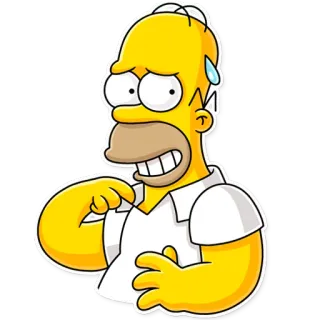 😅 Homer Simpson The Simpsons Dessin animé, Homer Simpson, Jaune, Personnage, Les Simpson, Inquiet telegram sticker