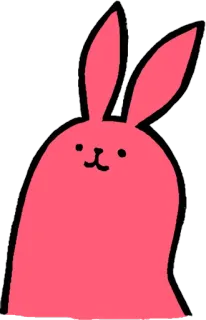 😊 Hase, Häschen, Tier, süß, rosa, Cartoon, Illustration whatsapp sticker