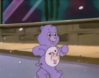 😆 Care Bear Glücksbärchi, Cartoon, Süß, Freundschaft, Herzerwärmend, Animiert whatsapp sticker