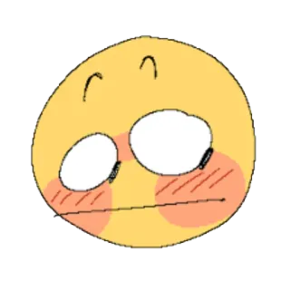 😳 Emoji, Corado, Smiley, Rosto, Desenho animado telegram sticker