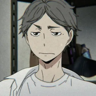 ⚫ Sugawara Koushi Haikyuu!! sugawara, haikyuu, anime, manga, karasuno, setter telegram sticker