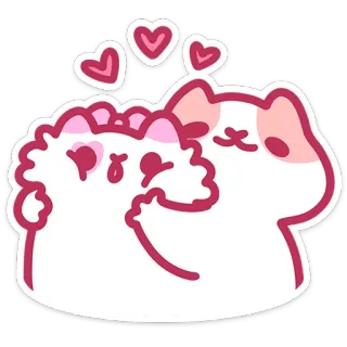 🥰 cat, hearts, cute, love, hug telegram sticker