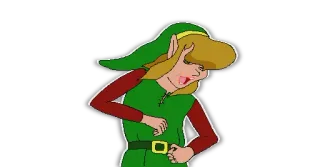 😛 Link リンク, ゼルダの伝説, 任天堂, ゲームキャラクター, エルフ, アニメ telegram sticker