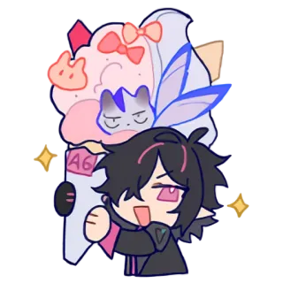 🍦 A6 kem, dễ thương, hoạt hình, lấp lánh telegram sticker