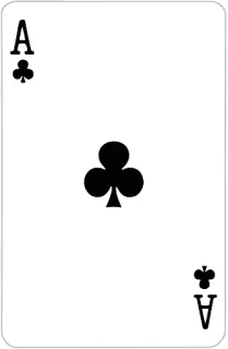 1⃣ A as, carta, tréboles, juego, apuestas telegram sticker