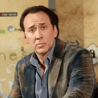 🥃 Nicolas Cage actor, celebrity, portrait, man telegram sticker