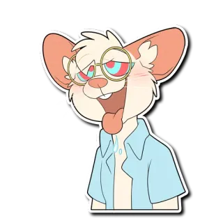 🤤 desenho animado, rato, chapado, engraçado, óculos, animação telegram sticker