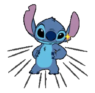😏 Stitch Lilo & Stitch stitch, lilo et stitch, disney, dessin animé, alien, mignon whatsapp sticker