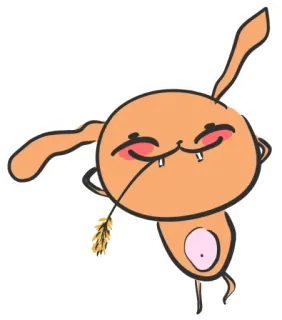 👌 coelho, coelhinho, desenho animado, fofo, animal, ilustração telegram sticker