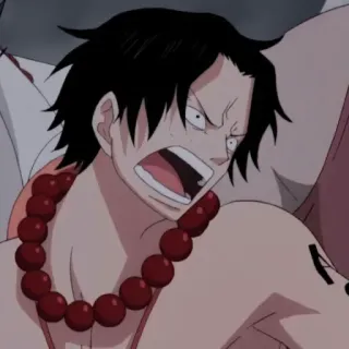 ♠ Ace One Piece 动漫, 海贼王, 艾斯, 海盗, 火拳 telegram sticker