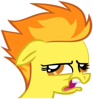 😵 my little pony, cartoon, horse, pony, yellow, orange whatsapp sticker