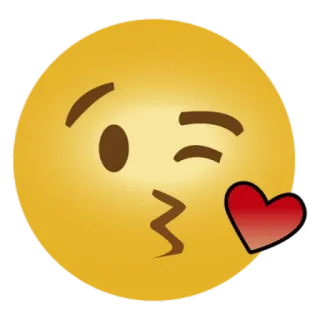 😘 emoji, kiss, heart, love, wink, flirty, affection, yellow telegram sticker
