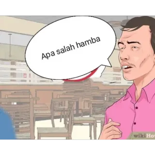 😶 Apa salah hamba 男性, 質問, 会話, イラスト telegram sticker