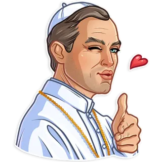 The Young Pope telegram stickers