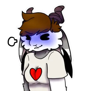 😠 bunny, cartoon, heart, character, sticker whatsapp sticker
