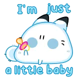 👶 I'm just a little baby bebé, lindo, animal, sticker, dibujo animado, inocente telegram sticker