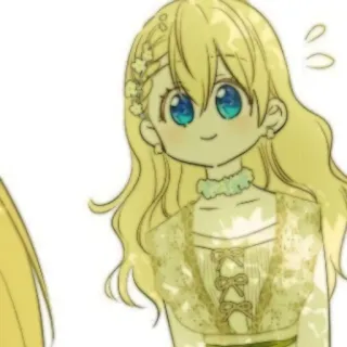 🪜 Anime, Manga, Dibujo animado, Chica, Linda, Rubia telegram sticker