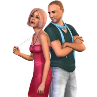 👫 couple, sims, romance, game, characters telegram sticker