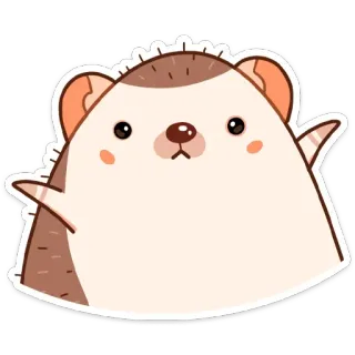 🤷‍♂️ เม่น, สัตว์, น่ารัก, การ์ตูน, สติกเกอร์ telegram sticker