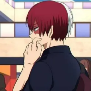 ❄️ Shoto Todoroki My Hero Academia Anime, Manga, Shoto Todoroki, My Hero Academia, Postać, pół zimny pół gorący, Bohater telegram sticker