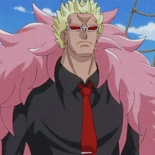 🦩 Donquixote Doflamingo One Piece อนิเมะ, วันพีซ, ตัวละคร, ดองกี้โฮเต้ โดฟลามิงโก้ telegram sticker