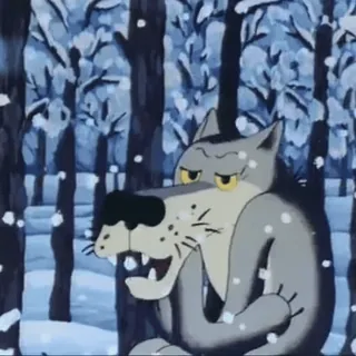 🤨 The Wolf Nu, Pogodi! ШО?! ОПЯТЬ?! telegram sticker