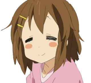 😊 Yui Hirasawa K-On! Anime, K-On, Yui Hirasawa, Mignon, Dessin animé whatsapp sticker