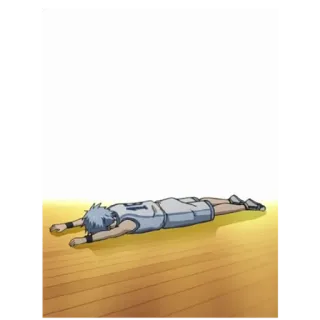 🎭 Kuroko Tetsuya Kuroko's Basketball Anime, Basquete, Kuroko, Cansado, Deitado telegram sticker